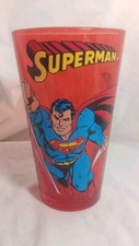 Red Superman Glass, Beer Drinking Glass 16oz DC Comics