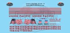 UP Union Pacific C44-9W Dash 9 HO 1:87 Scale Decal Set