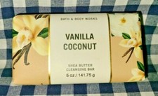 Bath Body Works Vanilla Coconut Cleansing Bar Soap Moisturizing 5 oz