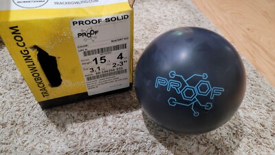 Track Proof Solid Bowling Ball 1st Quality | 15 Pounds | 2-3'' Pin | 3.1oz TW 
