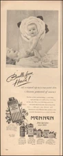 Vintage ad for Mennen baby powder `retro product baby rose photo  (041618)
