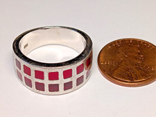 VINTAGE STERLING SILVER RING SIZE 7 1/2 - 7 3/4 HALLMARKED 925 WEIGHS 5.1 GRAMS