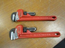 😎 (2) NEW REED 8" HEAVY DUTY STRAIGHT HANDLE PIPE WRENCH 02120 RW8 LOT OF 2