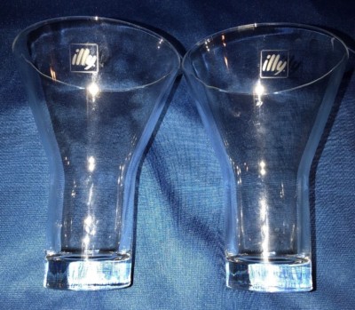 2 ILLY Art Collection Matteo Thun Glass Cold Coffee 250cc 250 Ml Clear