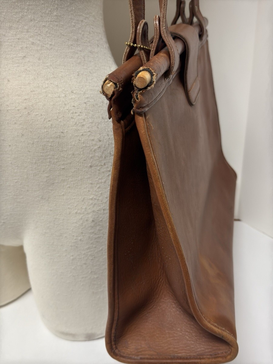 極美品✨vintage coach old bag TOTO brown Vintage Coach XL SoHo Carryall Tote Bag Weekender Satchel