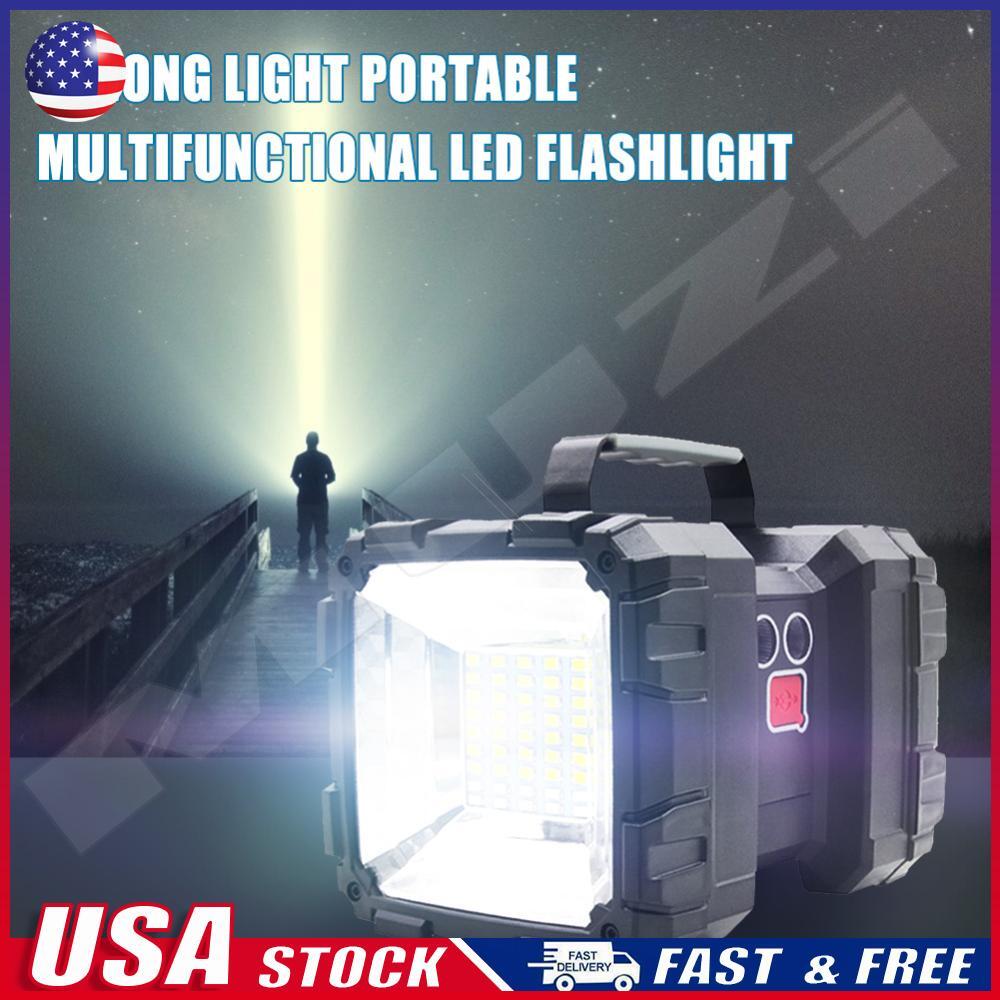 Double Head LED Searchlight USB Rechargeable Flashlight 4000mAh (4000mAh)