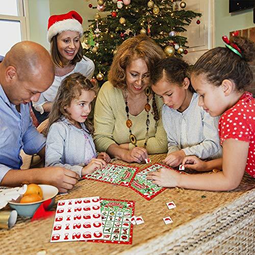Gingerbread Bingo Game Set – 24 Cards, Winter Christmas Party Game For Large Groups, Adults, Family