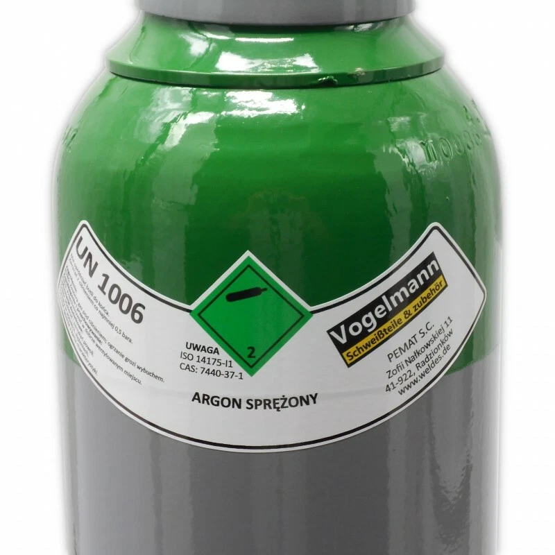 BOUTEILLE DE GAZ ARGON 4.8 1,5m3 8 litres + Détendeur Régulateur De Pression - Photo 2/4