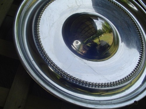 1951 1952 CHRYSLER NEW YORKER HUBCAPS WHEEL COVERS CENTER CAPS ANTIQUE VINTAGE - Picture 6 of 17