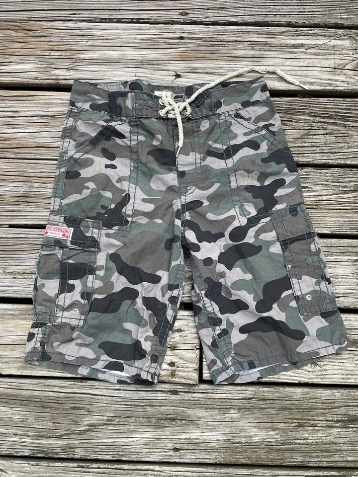 Pantalones Cortos True Religion Adulto 33 Verde Camuflaje Carga Algodón Ropa de Calle Logo Para Hombres Foto 4 de 4