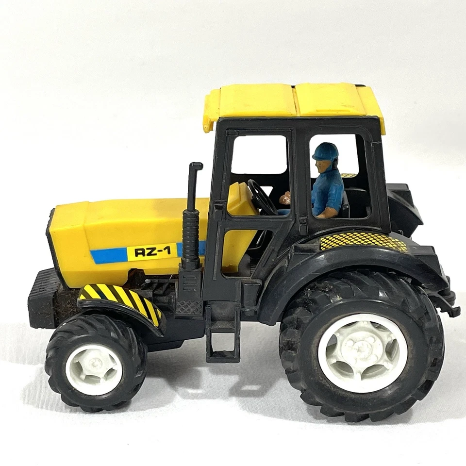 Vintage New Ray RZ-1 Push Yellow Tractor 5" - Image 4 of 4