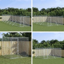 Outdoor Hundezwinger Verzinkter Stahl Hundehütte Hundehaus Käfig Zwinger