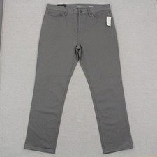 Banana Republic Traveler Slim Fit Chino Pants Mens 36x30 Gray Heather NEW