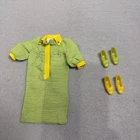 VTG Mattel Barbie Doll Snap Dash Outfit 1824 Green Dress And Shoes 1968