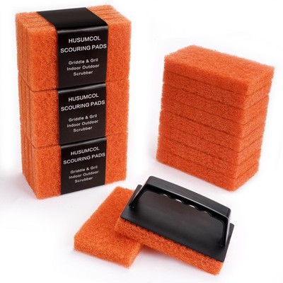 Griddle Cleaning Pads 22 Pack, Non-Scratch Grill  Bathroom Scrub Pads