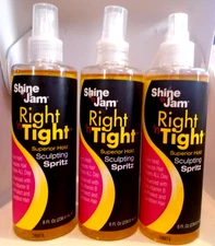 Shine 'n Jam Right 'n Tight Superior Hold Sculpting Spritz 8 Fl Oz 3-PACK