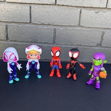 Marvel Spidey and His Amazing Friends Figures Lot Of 5 Green Goblin, Spider-Man
