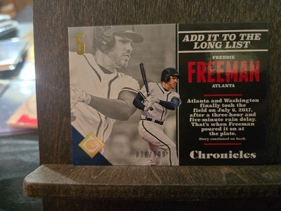 2017 Panini Chronicles Gold /999 Freddie Freeman #24