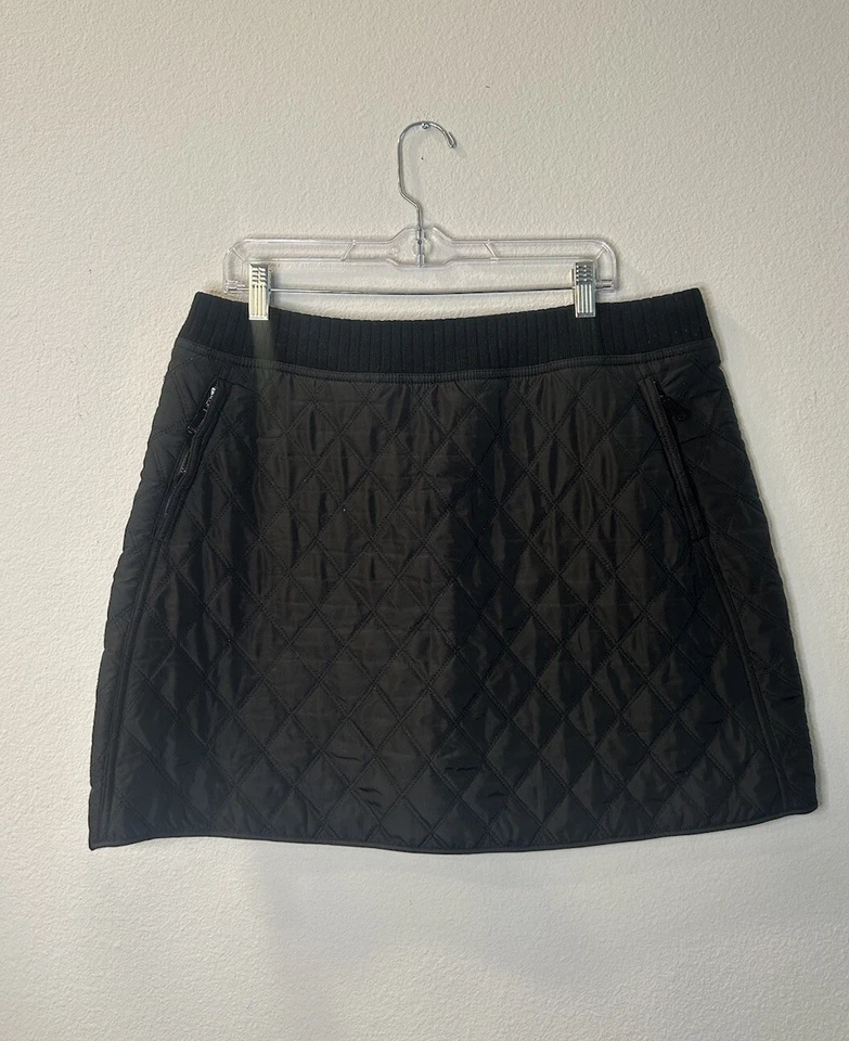 Falda Prana Diva Negra Acolchada Sherpa Forrada Para Mujer’s XL Snap Back Puffer Foto 3 de 4