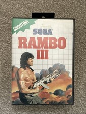 Sega Master System Rambo III Game Complete with Manual, PAL Vintage 1998