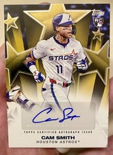 Topps 2025 Update Baseball Stars Autographs Cam Smith RC Auto Gold /50 BSAU-CS