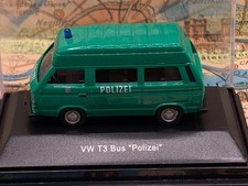 Schuco Model Car 1:87 H0 VW T3 Bus Police