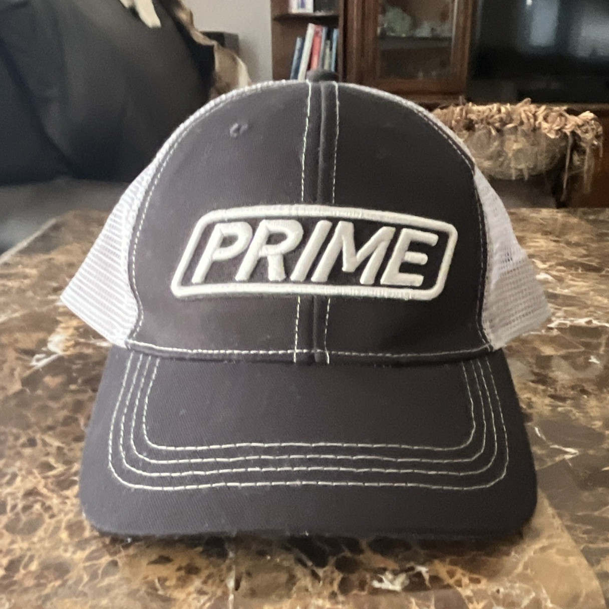 G5 Headwear Trucker Hat Adjustable Mesh Back Black/White One Size Fits Most