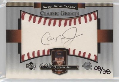 2003 Sweet Spot Classic Greats Black Ink 8/38 Cal Ripken Jr #CG-CR Auto HOF 7xr