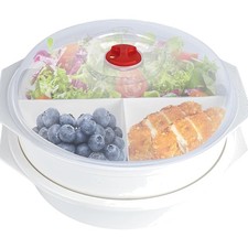 Mikrowellengeschirr 2er Set mit 2 Fächern und Belüftung Mikrowellenbehälter -...