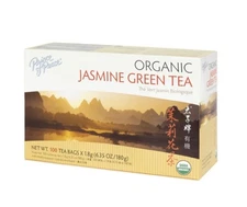 100% Organic Jasmine Green Tea, 100 Tea Bags Each Box -Prince of Peace
