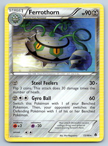 Pokemon Ferrothorn 72/98 Emerging Powers EPO R NM