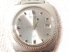 Vintage Seiko Automatic Blue Dial Date S Steel Mens Watch 17 Jewels NEEDS REPAIR