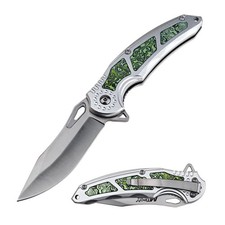 MTech USA Spring Assisted Knife-Aluminum Handle w/Embossed 3D Inlay Clip