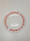Vintage Pyrex Gooseberry Pink & Clear 6.25" Dessert Plate