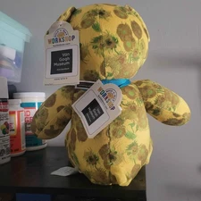 Build A Bear Vincent Van Gogh Amsterdam Sunflowers Bear Blue Bow RARE 2021