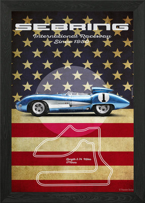 Sebring Raceway Poster Gerahmtes Wandbild Poster Leinwanddruck Bild