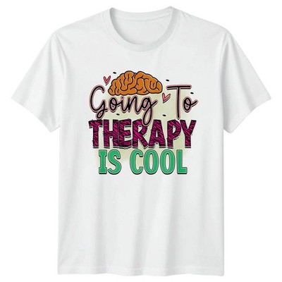 Mental Health Awareness Going To Therapy Is Cool Brain T-Shirt
