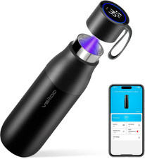 15Oz Mini Smart Water Bottle，Self-Cleaning Insulated Bottle, Small Thermoses