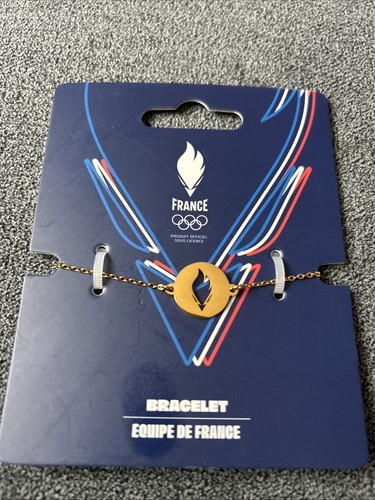 Bracelet Tressé Équipe De France Jeux Olympiques Paris 2024 - Ajustable - Neuf Avec étiquettes