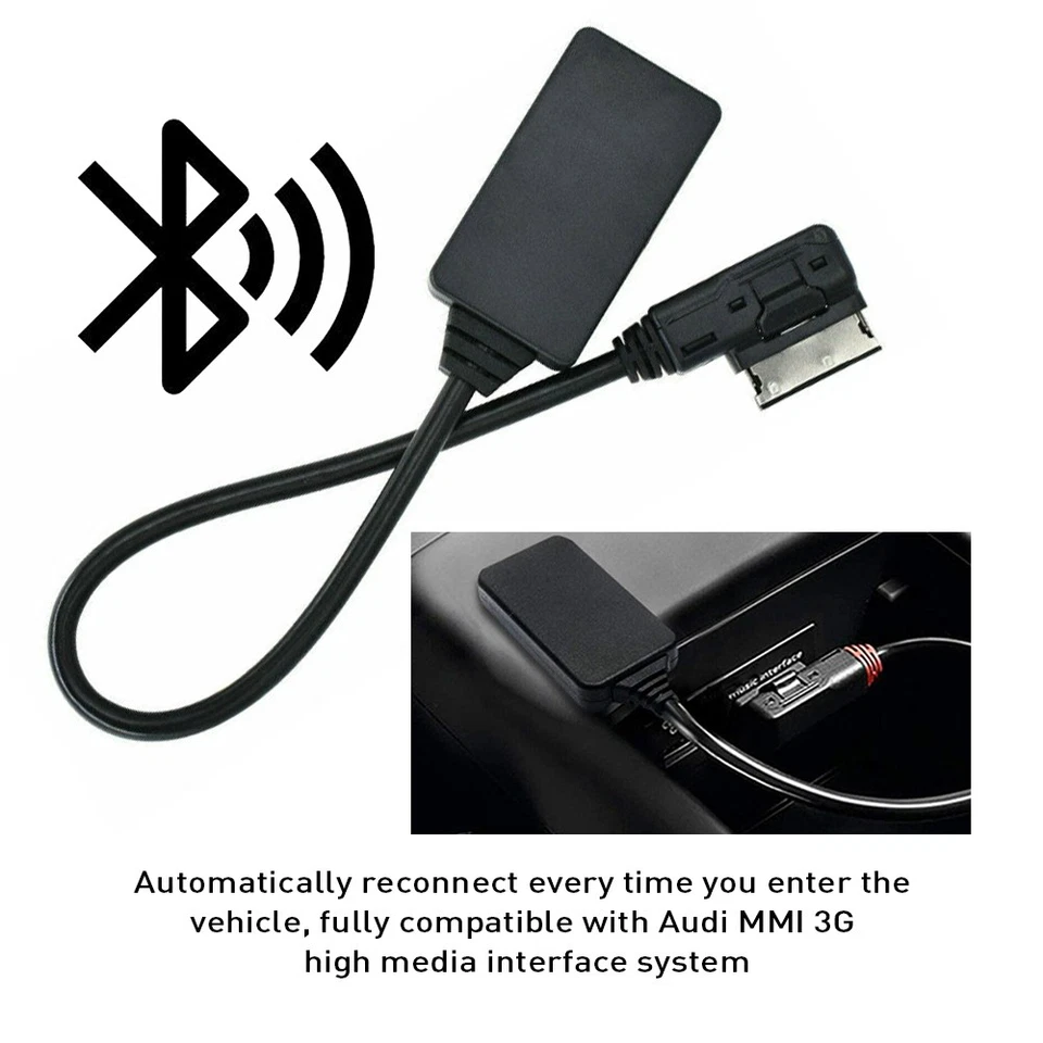 1/2Set AMI MDI MMI Bluetooth Music Interface AUX Audio Cable Adapter For Audi A3 - Image 4 of 4