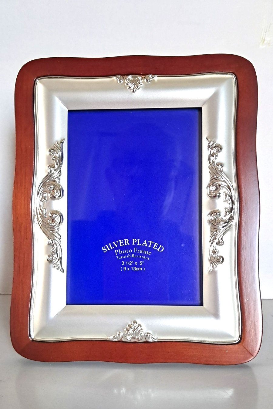 Marco De Fotos Plateado En Plata Retro De Madera 9X13 CM