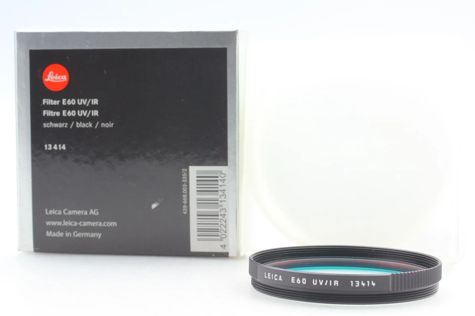 BOXed [Top MINT] Leica 13414 E60 60mm UV-IR Filter black noir schwars From JAPAN - Image 3 of 4