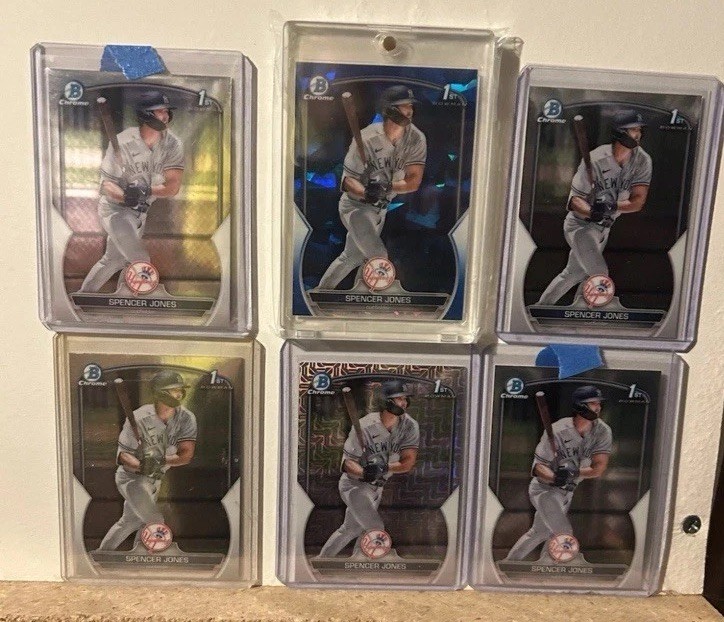 2023 Bowman Sapphire Edition - Chrome Prospects Spencer Jones #BCP-139 + Extras