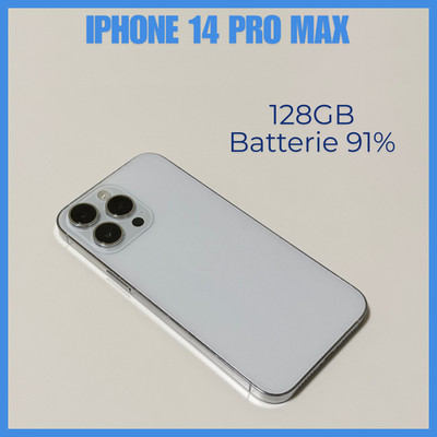 Apple iPhone 14 Pro Max 128GB Silber (Akk 100%) (Ohne Simlock) (Dual-SIM)