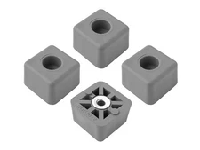 FOUR (4) GRAY CUBE SQUARE RUBBER FEET INDUSTRIAL AMPS, CASES - FREE S&H  USA