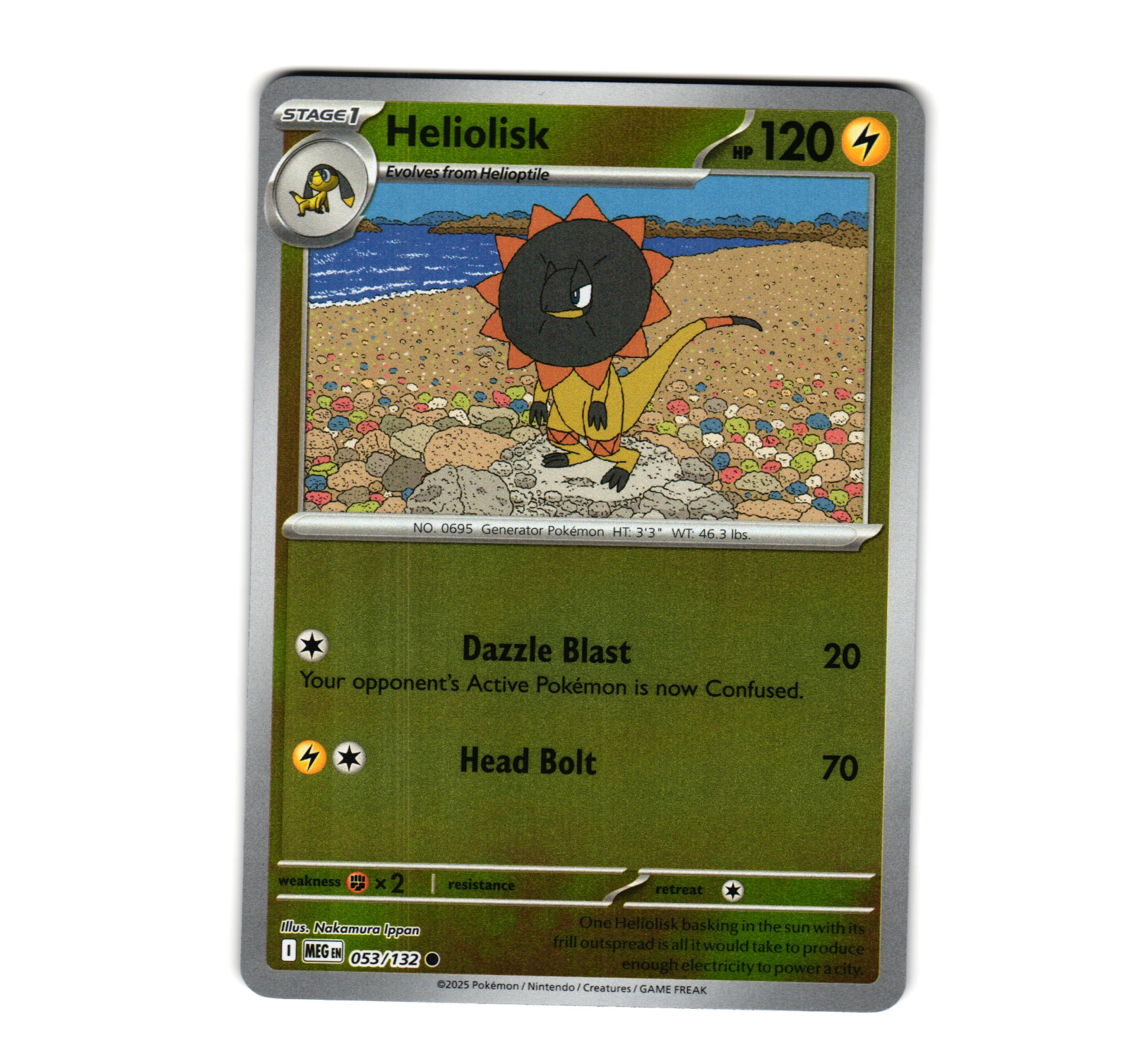 Pokemon Heliolisk 053/1132 ME01 Mega Evolution Reverse Holo [NM]