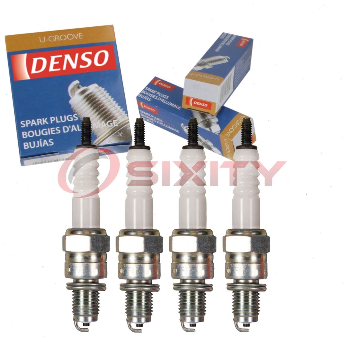 4 pc DENSO 4004 Standard U-Groove Spark Plugs for U20FSR-U 2983 Ignition cs