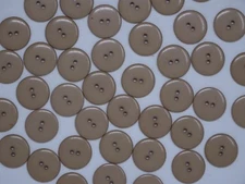Vintage Beige 2-Hole Flat Buttons 22mm Lot of 13 B117-11