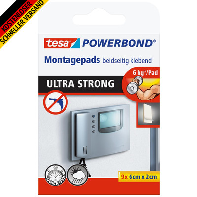 Tesa Powerbond Ultra Strong Klebepads/Doppelseitige Pads Für Die Montage Im Inne