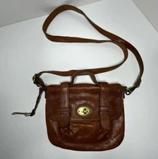 Fossil Carson Crossbody Brown Leather Organizer Bag Strap Handle ZB5058